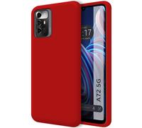 Housse En Silicone Liquide Ultra Douce Pour Zte Blade A72 5G Couleur Rouge