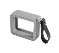Housse en silicone pour haut-parleurs JBL pour GO 2 avec ajustement sécurisé et sangle portable, conçue pour une protection contre les rayures et l'usure quotidienne (gris)