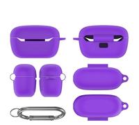 Housse en Silicone pour JBL Endurance Race 2,Casque d'écoute Manche de Protection Couvercle Souple Anti-Chocs et Anti-poussière avec Mousqueton (Violet)