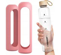 Housse en silicone Pour Le Bouteille En Verre Wessper Activemax 1L - Rose | Housse En Silicone Pour Un Bouteille En Verre