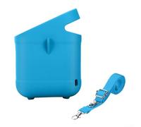 Housse en silicone pour lecteur audio Toniebox 2 avec sangle réglable et répartition uniforme de l'épaisseur pour une manipulation équilibrée des appareils (bleu)