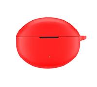 Housse en Silicone pour OnePlus Nord Buds 3 Pro, Ecouteurs sans Fil Housse de Protection Souple et Antichoc avec Mousqueton Anti-Perte (Rouge)