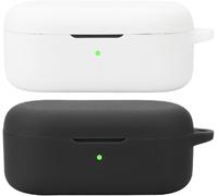 Housse En Silicone Pour Oppo Enco Buds 2 Pro - Étui De Protection Antichoc Compatible Charge Sans Fil - Lot De 2 (Noir & Blanc)