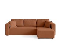 Housse en tissu bouclette pour canapé déhoussable Topaze - Terracotta