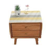 Housse en tissu de coton pour table de chevet avec pompons - Tissu carré pour micro-ondes et réfrigérateur - Protection de table polyvalente (couleur 11, 50 x 80 cm)