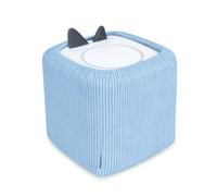 Housse en Velours Cord Compatible avec Toniebox 2, Bleu | Lavable, Ouverture de Charge Précise, Montage Simple
