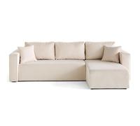 Bestmobilier - Housse en Velours côtelé pour canapé déhoussable Topaze, Beige