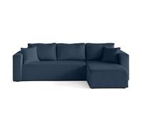 Housse en velours côtelé pour canapé déhoussable Topaze - Bleu