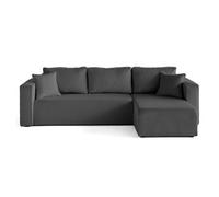 Housse en velours côtelé pour canapé déhoussable Topaze - Gris