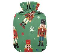 Housse en velours lavable pour conserver la chaleur - Poche d'eau chaude pour l'hiver froid | Manchon de protection pour isolation thermique, sac chauffe-mains, compresse contre le froid, casse-noisette, soldat festif