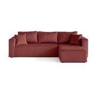 Housse en velours pour canapé déhoussable Topaze - Bordeaux