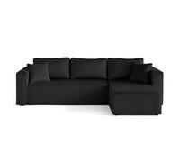 Housse en velours pour canapé déhoussable Topaze - Noir