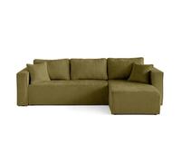 Housse en velours texturé pour canapé déhoussable Topaze - Vert Olive