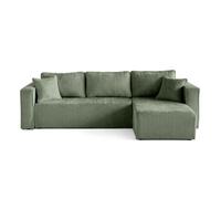 Housse en velours texturé pour canapé déhoussable Topaze - Vert sauge