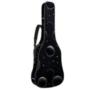 Housse esthétique pour guitare acoustique avec bandoulière réglable et crochet arrière, pour guitare électrique, basse, guitare classique, ukulélé, noir, Galaxie spatiale noire esthétique,