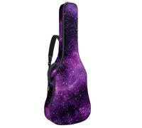 Housse esthétique pour guitare acoustique Mystical Galaxy 109 avec 2 poches, bandoulière réglable et crochet arrière, convient pour guitares électriques, basses et guitares classiques Violet, Galaxie