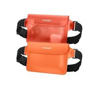 Spigen Aqua Shield Lot de 2 Sacs Etanches Impermeables Certifiée IPX8 - Orange Soleil