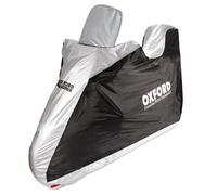 Housse étanche OXFORD AQUATEX pour scooter avec pare-brise haut et top-case, col