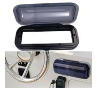 Housse étanche pour radio de bateau anti-vibration avec porte rabattable et libération à ressort, protection anti-éclaboussures pour radio DVD CD