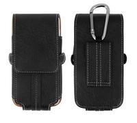 Housse Etui Ceinture - Universel - Smartphone XXL - Éco-cuir - Noir - Semi-rigide