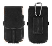Housse Etui Ceinture - Universel - Smartphone XXL - Éco-cuir - Noir - Semi-rigide
