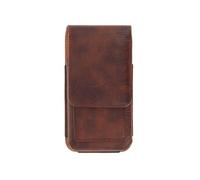 Housse Etui Ceintureical Cuir pour Smartphone Taille L Marron