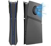 Housse Étui Coque Façade de Remplacement avec Ventilation pour Console PS5 Pro (Édition Numérique, Modèle Pro) - Noir