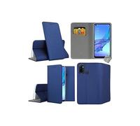 Housse etui coque pochette portefeuille pour Oppo A53 / A53s + verre trempe - BLEU MAGNET -