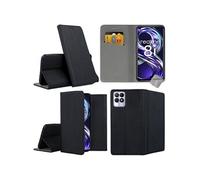 Housse etui coque pochette portefeuille pour Realme 8i / Narzo 50 4G + film ecran - NOIR MAGNET -