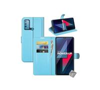 Housse etui coque pochette portefeuille pour Wiko Power U30 + verre trempe - BLEU -