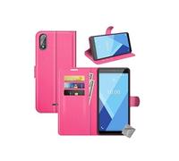Housse etui coque pochette portefeuille pour Wiko Y51 + film ecran - ROSE -