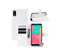 Housse etui coque pochette portefeuille pour Wiko Y60 + film ecran - BLANC -