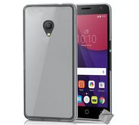 Housse Etui Coque Pochette Silicone Gel Fine Pour Alcatel One Touch Pixi 4 3g (5.0) + Film Ecran - Blanc Transparent