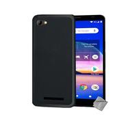Housse etui coque pochette silicone gel fine pour Logicom Le Prime + film ecran - NOIR -