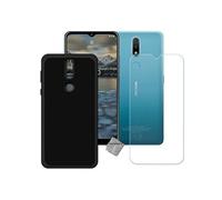 Housse etui coque pochette silicone gel fine pour Nokia 2.4 + film ecran - NOIR -