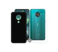 Housse etui coque pochette silicone gel fine pour Nokia 6.2 + film ecran - NOIR -