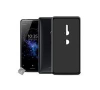 Housse etui coque pochette silicone gel fine pour Sony Xperia XZ3 + verre trempe - NOIR -