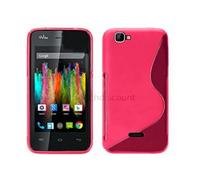 Housse etui coque pochette silicone gel fine pour Wiko Kite 4G + film ecran - ROSE