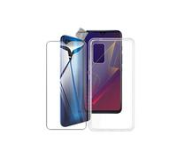 Housse etui coque pochette silicone gel fine pour Wiko Power U10 / U20 + film ecran - BLANC TRANSPARENT -