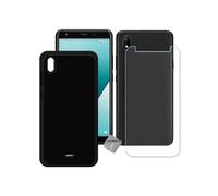 Housse etui coque pochette silicone gel fine pour Wiko Y61 + film ecran - NOIR -