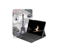 Housse etui coque pochette simili cuir pour Microsoft Surface Go 1 / Go 2 / Go 3 (10,5 pouces) - TOUR EIFFEL -