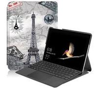 Housse etui coque pochette simili cuir pour Microsoft Surface Go 1 / Go 2 / Go 3 (10,5 pouces) - TOUR EIFFEL - htdmobiles Tour Eiffel G