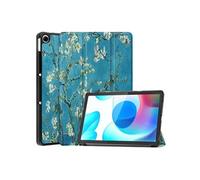 Housse etui coque pochette simili cuir pour Realme Pad (10,4 pouces) - FLEURS -