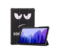 Housse etui coque pochette simili cuir pour Samsung Galaxy Tab A7 T500 / T505 (10,4 pouces) - DON'T TOUCH ME -