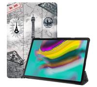 Housse Etui Coque Pochette Simili Cuir Pour Samsung Galaxy Tab S5e T720 / T725 (10,5 Pouces) - Tour Eiffel