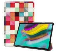 Housse Etui Coque Pochette Simili Cuir Pour Samsung Galaxy Tab S5e T720 / T725 (10,5 Pouces) - Triangles Colorés