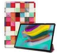 Housse etui coque pochette simili cuir pour Samsung Galaxy Tab S5e T720 / T725 (10,5 pouces) - TRIANGLES COLORÉS - htdmobiles Triangles colorés G