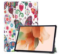 Housse Etui Coque Pochette Simili Cuir Pour Samsung Galaxy Tab S7 Fe / S7 Plus / S8 Plus T730 / T736 / X800 / X806 (12,4 Pouces) - Papillons