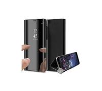 Housse etui coque portefeuille clear view pour Huawei P Smart (2020) + film ecran - NOIR -