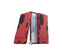Housse etui coque rigide anti choc pour Huawei P50 Pro + verre trempe - ROUGE -